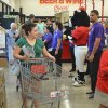 The new grocery store filled up quickly on its first morning.